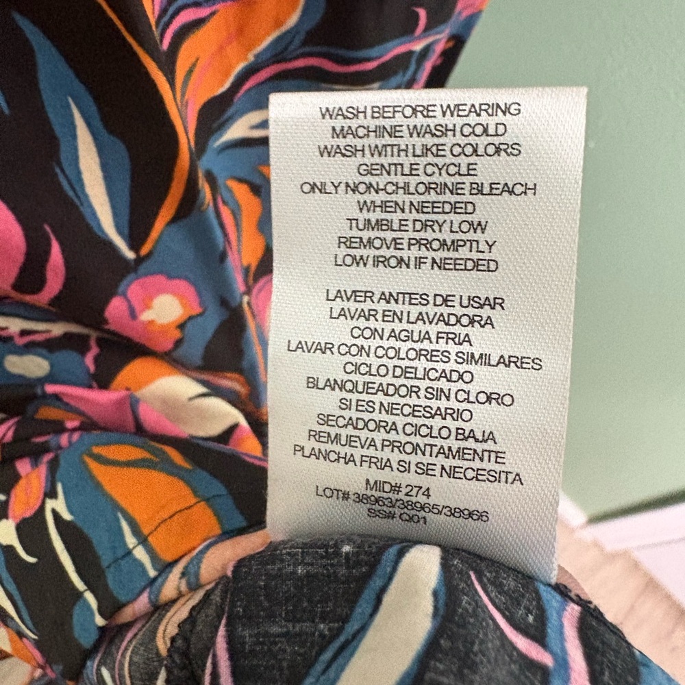nwt French Connection Black and Pink Floral Maxi Dress small - Picture 15 of 15